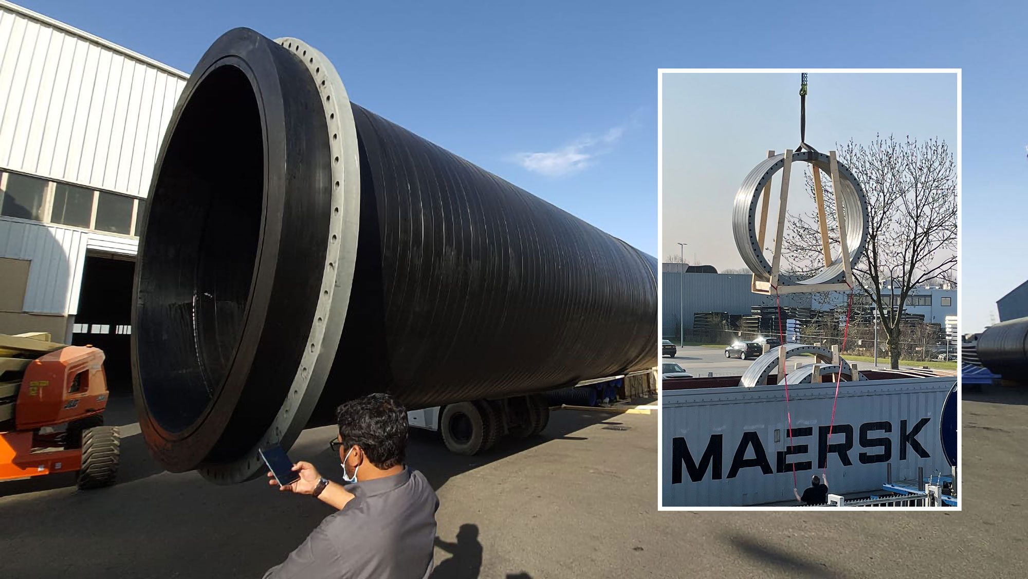 Rotec large-diameter pipe and flange project