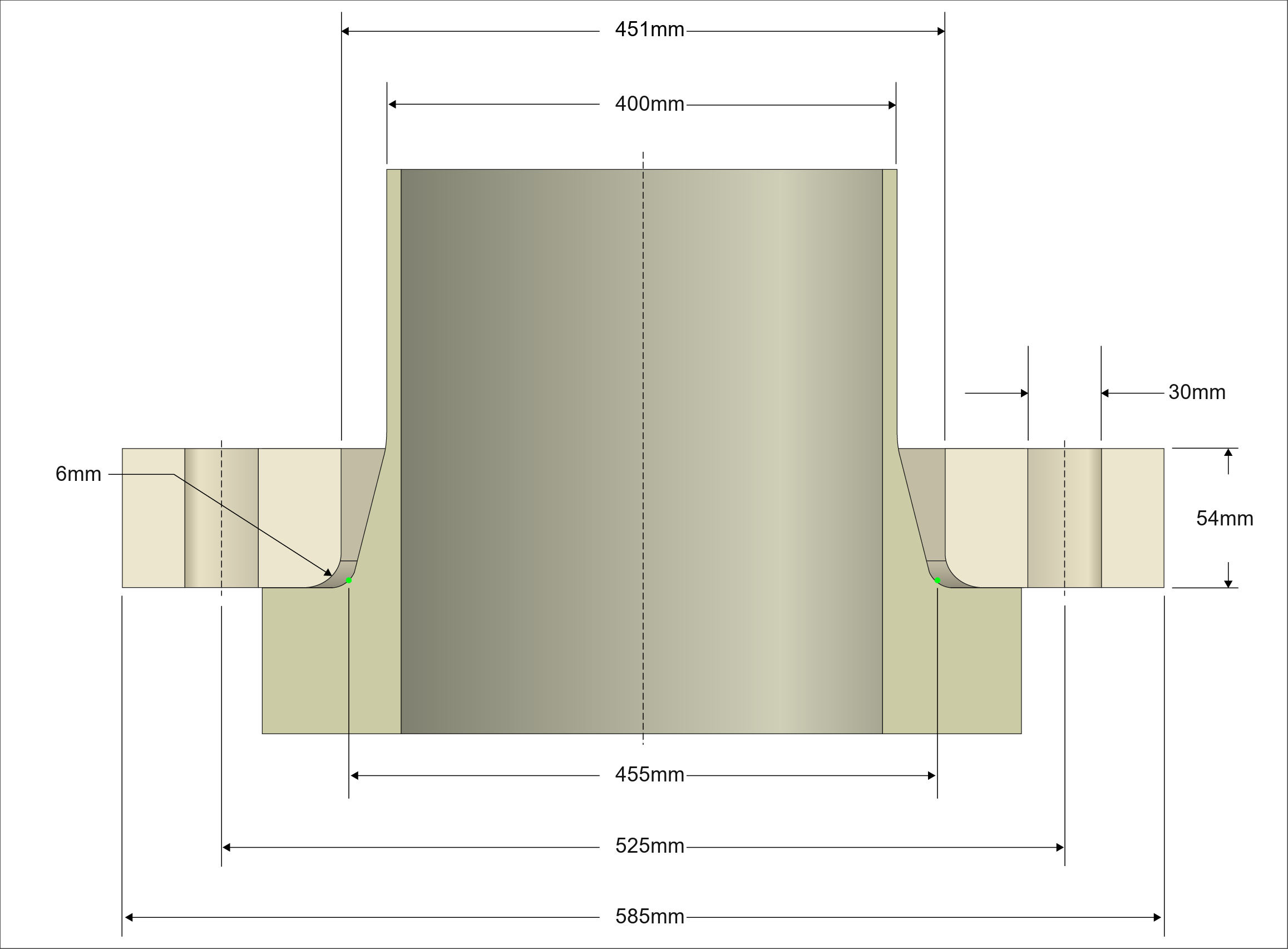 FRP Backing Ring BR-400-455-16/16 DN400 16 Bar for GRP pipes